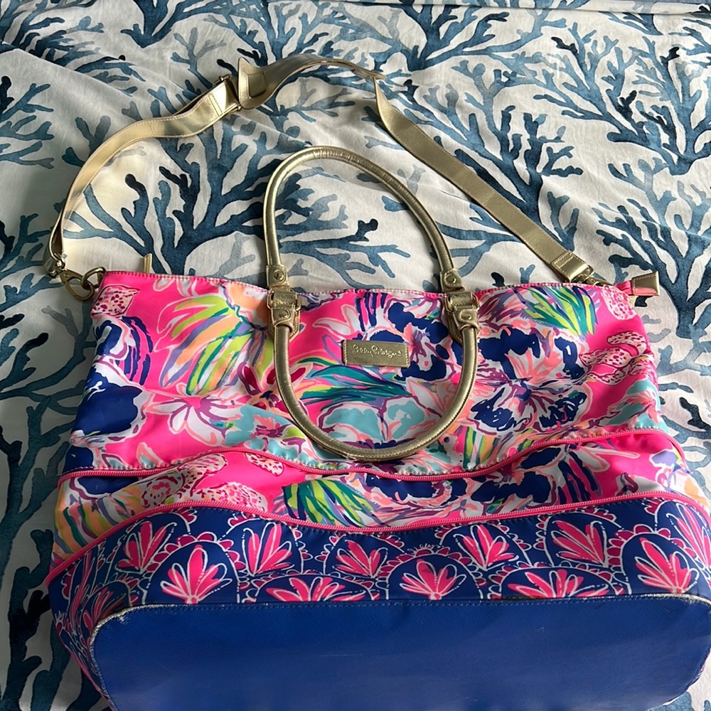 Lilly Pulitzer expandable tote